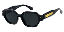 81061 Women's Plastic Medium Geometrical Frame w/ Metal Accent on Temple