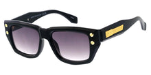 81067 Unisex Plastic Large Rectangular Frame w/ Metal Accent on Temple