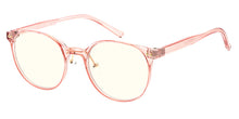 81082BLF/CLR Unisex Plastic Large Round Hipster Classic Blue Light Filtering Computer Glasses