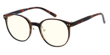 81082BLF/CLR Unisex Plastic Large Round Hipster Classic Blue Light Filtering Computer Glasses