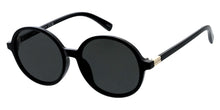81114 Women's Plastic Large Round Frame w/ Metal Accent on Temple