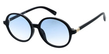 81114 Women's Plastic Large Round Frame w/ Metal Accent on Temple