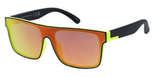 81118ME/RV Men's Plastic Large Rectangular Shield Frame w/ Color Mirror Lens