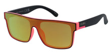 81120KSH/RV KUSH Plastic Large Casual Rectangular Shield Frame w/ Color Mirror Lens