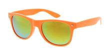 8655NEO Unisex Plastic Classic Neon Color WF Frame  w/ Color Mirror Lens
