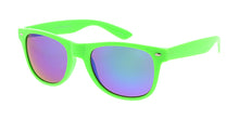 8655NEO Unisex Plastic Classic Neon Color WF Frame  w/ Color Mirror Lens