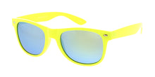 8655NEO Unisex Plastic Classic Neon Color WF Frame  w/ Color Mirror Lens