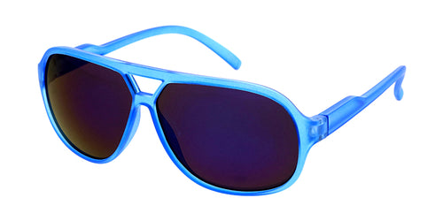 K6619B/RV Kids' Plastic Square Aviator Frame w/ Color Mirror Lens