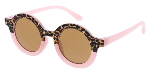 K6673G Kids' Plastic Girls Round  Two-Tone Frame