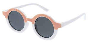 K6673G Kids' Plastic Girls Round  Two-Tone Frame