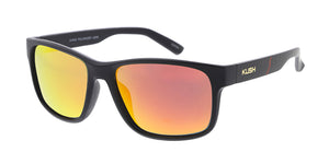KU-POL016RV KUSH Plastic Large Rectangular Frame w/ Polarized Color Mirror Lens