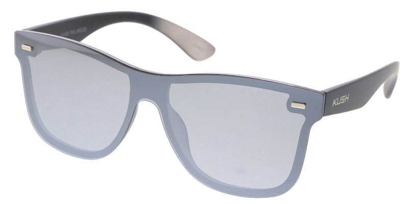 KU-POL021REV KUSH Plastic Medium Rectangular Frame w/ Polarized Color Spectrum Mirror Lens