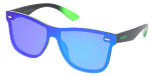 KU-POL021REV KUSH Plastic Medium Rectangular Frame w/ Polarized Color Spectrum Mirror Lens