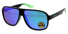 KU-POL027RV KUSH Large Plastic Aviator Frame w/ Polarized Color Mirror Lens