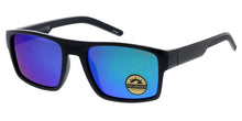 POLS2028RV Men's Casual Plastic Rectangular Frame w/ Polarized Color Mirror Lens
