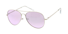 3383HFM/MH Unisex Metal Standard Aviator w/ Color Lens and Flash Mirror