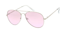 3383HFM/MH Unisex Metal Standard Aviator w/ Color Lens and Flash Mirror