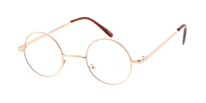 3423CLR Unisex Metal Classic Small Round Lennon Frame w/ Clear Lens