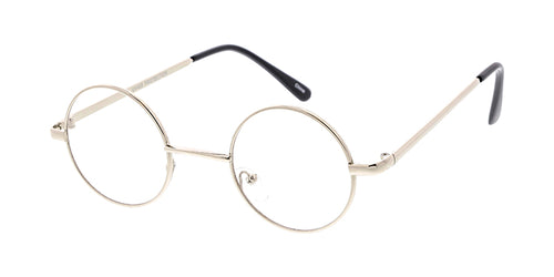 3423CLR Unisex Metal Classic Small Round Lennon Frame w/ Clear Lens