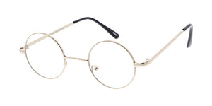 3423CLR Unisex Metal Classic Small Round Lennon Frame w/ Clear Lens