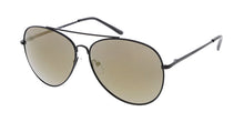 3480BLK/RV Unisex Metal Large Aviator Black Frame w/ Color Mirror Lens