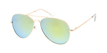 3483GLD/RV Unisex Standard Metal Aviator Spring Temples Gold Frame w/ Color Mirror Lens