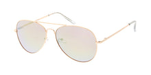 3483GLD/RV Unisex Standard Metal Aviator Spring Temples Gold Frame w/ Color Mirror Lens