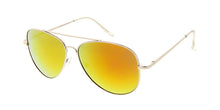 3544SLV/RV Unisex Metal Large Aviator Silver Frame w/ Color Mirror Lens