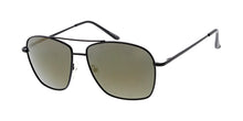 3545BLK/RV Unisex Metal Medium Square Aviator Black Frame w/ Color Mirror Lens