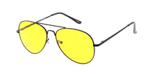 3561YEL/MH Unisex Standard Metal Aviator Spring Temples w/ Yellow Lens