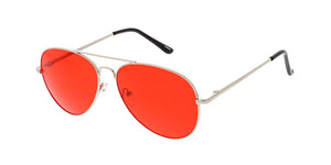3584COL/MH Unisex Standard Metal Aviator Spring Temples w/ Color Lens
