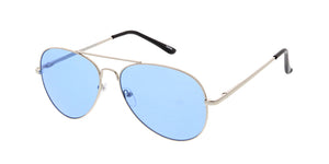 3584COL/MH Unisex Standard Metal Aviator Spring Temples w/ Color Lens