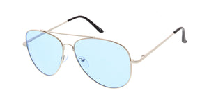 3585COL/MH Unisex Large Metal Aviator Spring Temples w/ Color Lens