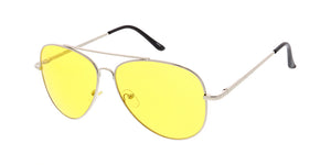 3585COL/MH Unisex Large Metal Aviator Spring Temples w/ Color Lens