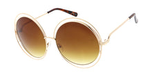 3590 Women's Metal Oversized Double Wire Round Frame