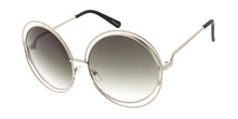 3590 Women's Metal Oversized Double Wire Round Frame