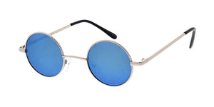 3611RV Unisex Metal Classic Small Round Lennon Frame w/ Color Mirror Lens