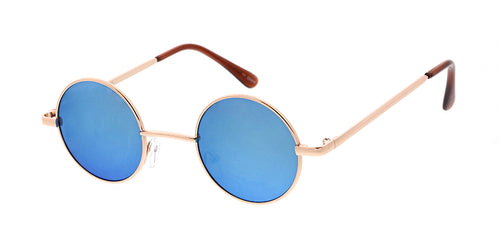 3611RV Unisex Metal Classic Small Round Lennon Frame w/ Color Mirror Lens