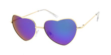 3612HRT/RV Women's Metal Medium Wire Heart Shaped Frame w/ Color Mirror Lens