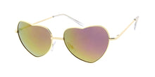 3612HRT/RV Women's Metal Medium Wire Heart Shaped Frame w/ Color Mirror Lens