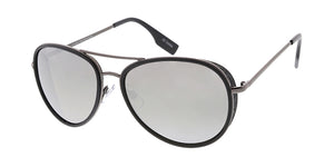 3629RV Men's Metal Casual Combo Medium Aviator w/ Color Mirror Lens