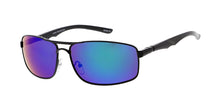 3641ME/RV Men's Metal Medium Rectangular Double Bridge Frame w/ Color Mirror Lens