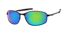 3648ME/RV Men's Metal Medium Wrap Around Rounded Rectangular Frame w/ Color Mirror Lens