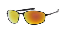 3648ME/RV Men's Metal Medium Wrap Around Rounded Rectangular Frame w/ Color Mirror Lens
