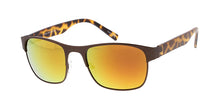 3652ME/RV Men's Metal Medium Top Brow Square Frame w/ Color Mirror Lens