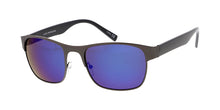 3652ME/RV Men's Metal Medium Top Brow Square Frame w/ Color Mirror Lens
