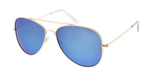 3687GLD/RV Unisex Metal Large Aviator Matte Gold Frame w/ Color Mirror Lens