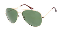 3689 Unisex Metal Large Aviator Frame w/ Green-Grey Lens