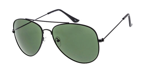 3689 Unisex Metal Large Aviator Frame w/ Green-Grey Lens