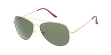 3694MH Unisex Metal Large Aviator Spring Temples w/ Grey-Green Lens